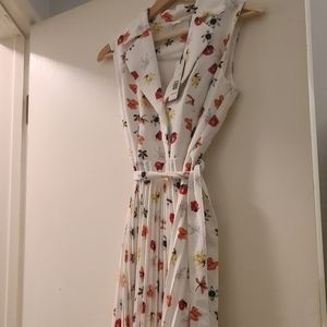 Tahari Floral Print Midi Dress